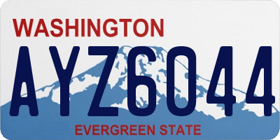 WA license plate AYZ6044