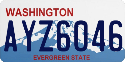 WA license plate AYZ6046