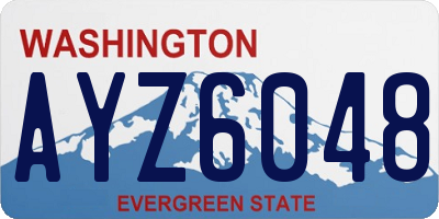 WA license plate AYZ6048