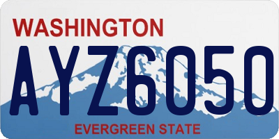 WA license plate AYZ6050