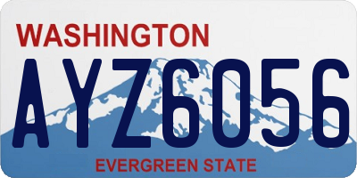 WA license plate AYZ6056