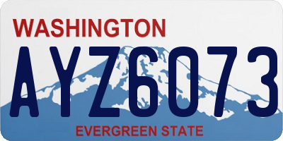 WA license plate AYZ6073