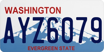 WA license plate AYZ6079