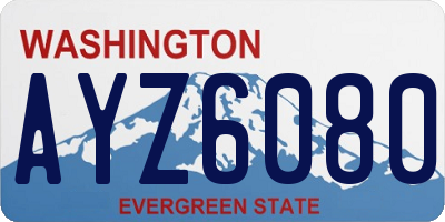 WA license plate AYZ6080