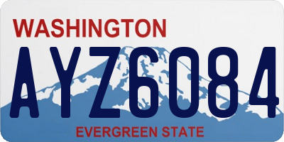 WA license plate AYZ6084