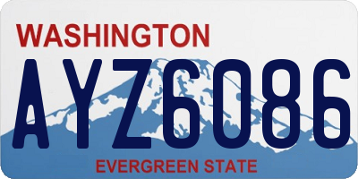 WA license plate AYZ6086