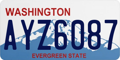 WA license plate AYZ6087