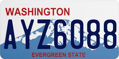 WA license plate AYZ6088