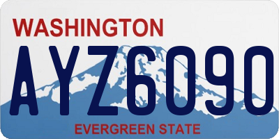 WA license plate AYZ6090