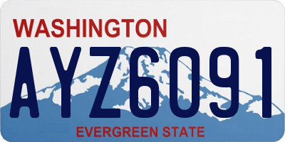 WA license plate AYZ6091