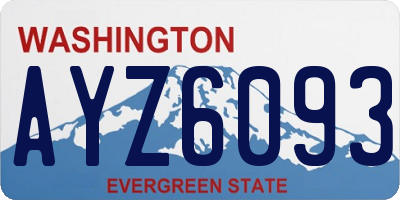 WA license plate AYZ6093