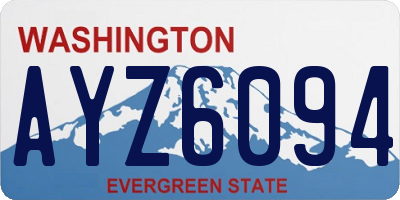 WA license plate AYZ6094