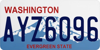 WA license plate AYZ6096