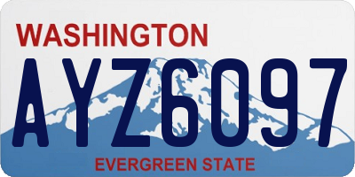 WA license plate AYZ6097