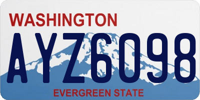 WA license plate AYZ6098