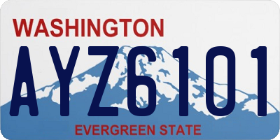 WA license plate AYZ6101