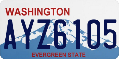 WA license plate AYZ6105