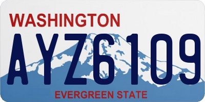 WA license plate AYZ6109