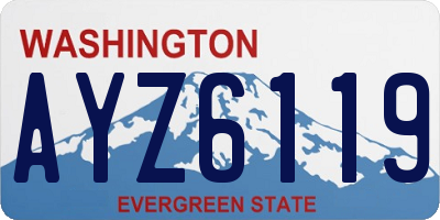 WA license plate AYZ6119