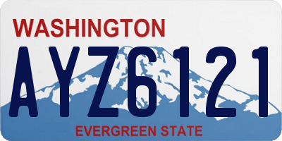 WA license plate AYZ6121