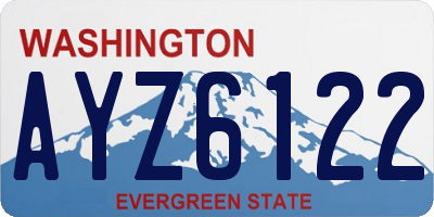 WA license plate AYZ6122