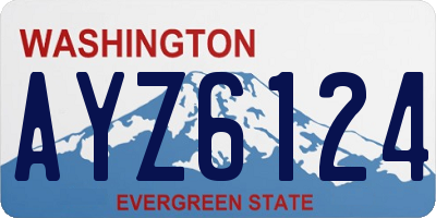 WA license plate AYZ6124