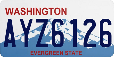 WA license plate AYZ6126