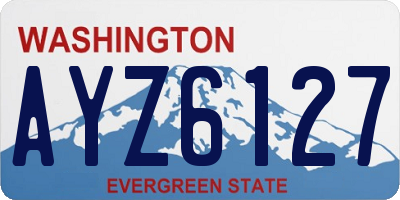 WA license plate AYZ6127