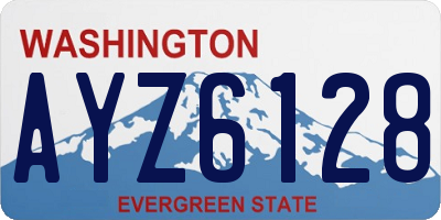 WA license plate AYZ6128