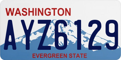 WA license plate AYZ6129