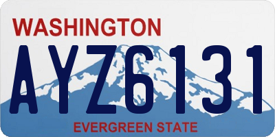 WA license plate AYZ6131