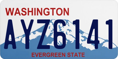 WA license plate AYZ6141