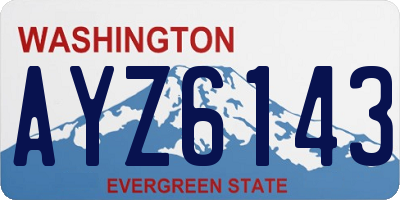 WA license plate AYZ6143