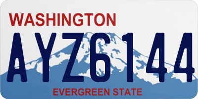 WA license plate AYZ6144