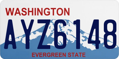 WA license plate AYZ6148