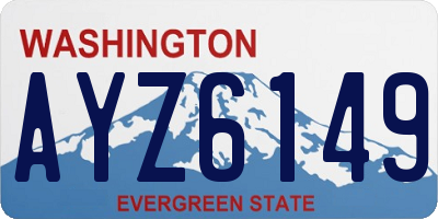 WA license plate AYZ6149