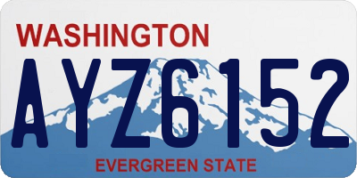 WA license plate AYZ6152