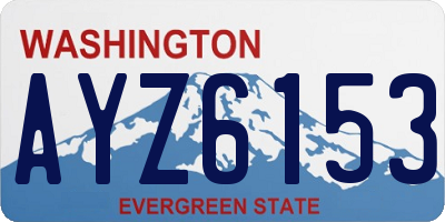 WA license plate AYZ6153