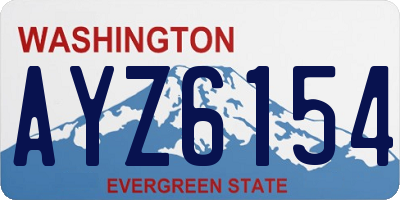 WA license plate AYZ6154