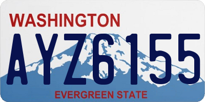 WA license plate AYZ6155