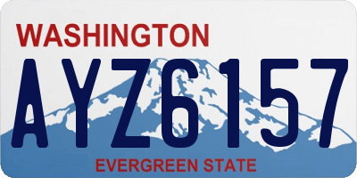 WA license plate AYZ6157