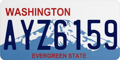 WA license plate AYZ6159