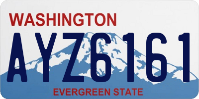 WA license plate AYZ6161