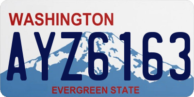 WA license plate AYZ6163