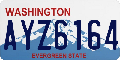 WA license plate AYZ6164