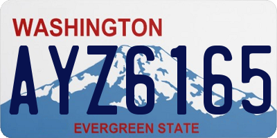 WA license plate AYZ6165