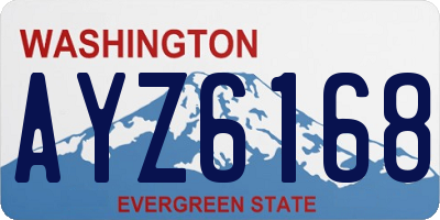 WA license plate AYZ6168