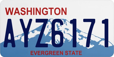 WA license plate AYZ6171