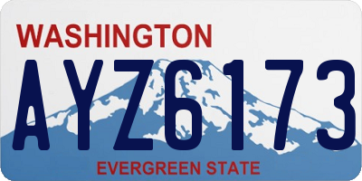 WA license plate AYZ6173