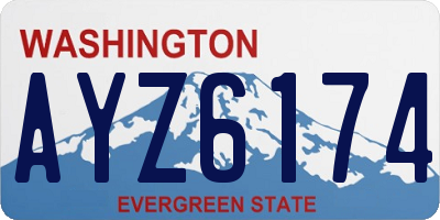 WA license plate AYZ6174